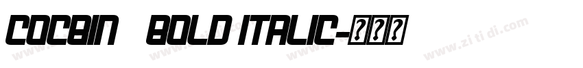Cocbin   Bold Italic字体转换